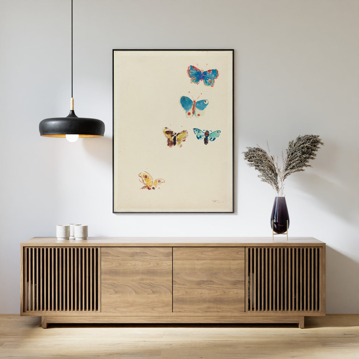 Odilon Redon — Five Butterflies | Symbolist Art Print