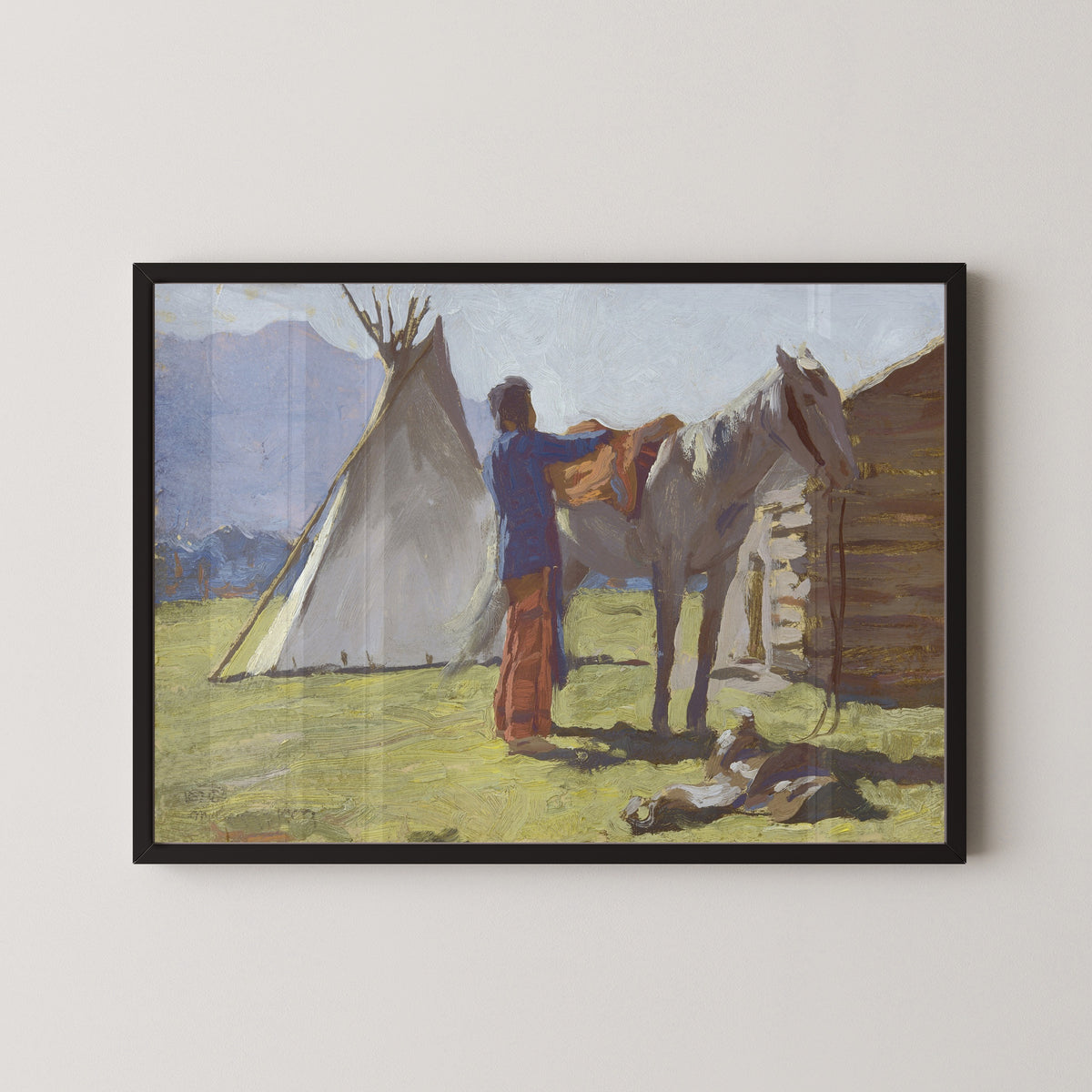 Maynard Dixon — Flathead Indian and Pony | Landscape Fine Art Print