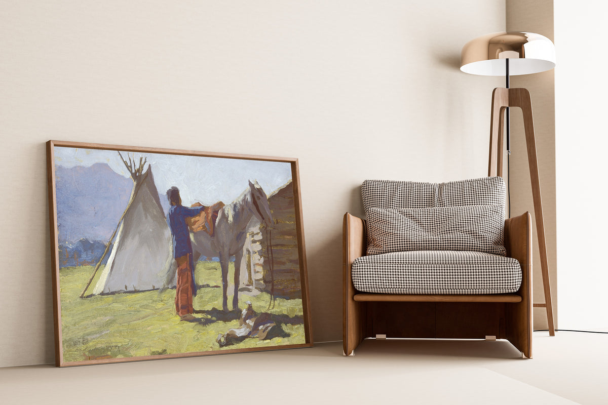 Maynard Dixon — Flathead Indian and Pony | Landscape Fine Art Print