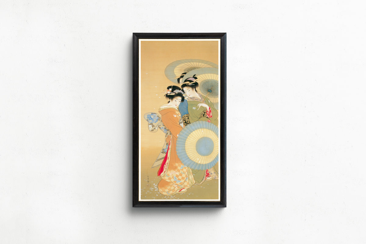 Flower by Uemura Shōen — shown framed on a wall