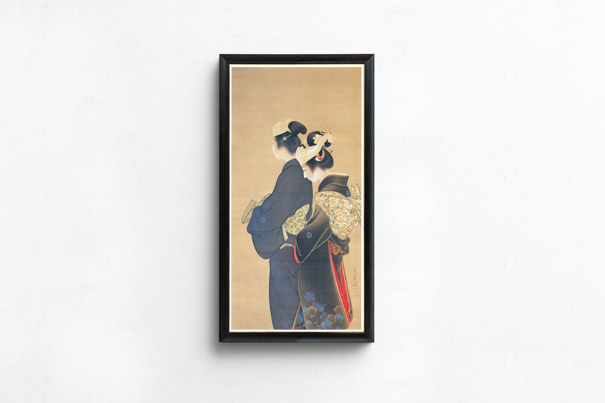 Flower of Life by Uemura Shōen — shown framed on a wall