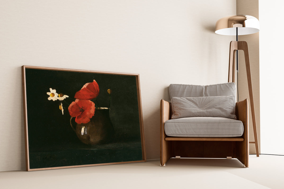 Odilon Redon — Flowers: Poppies and Daisies | Symbolist Art Print
