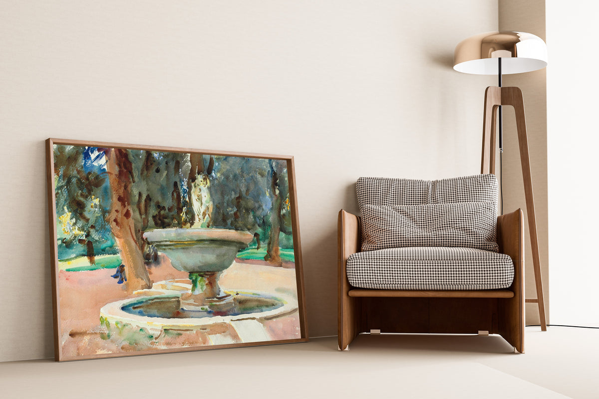 John Singer Sargent — Fontana dei Pupazzi, Villa Borghese, Rome | Fine Art Print