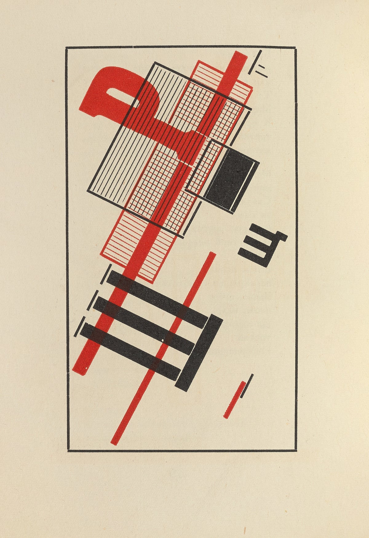 El Lissitzky — For the Voice: Composition with Red Letters | Constructivist Typography Print