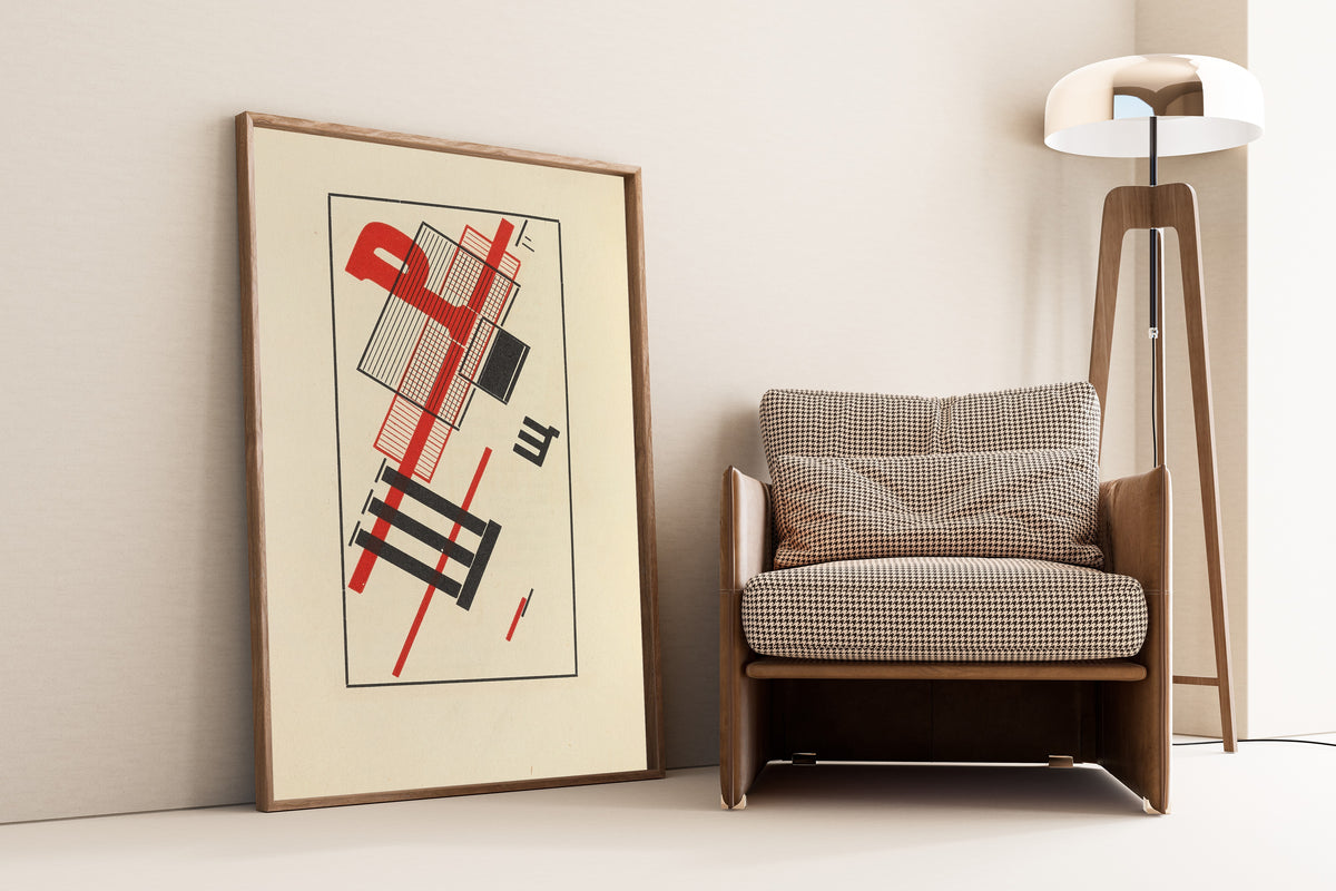 El Lissitzky — For the Voice: Composition with Red Letters | Constructivist Typography Print