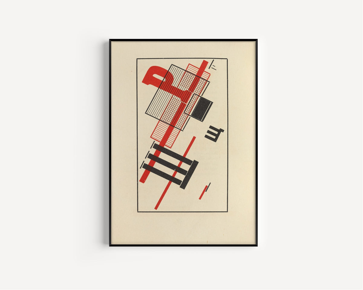 El Lissitzky — For the Voice: Composition with Red Letters | Constructivist Typography Print