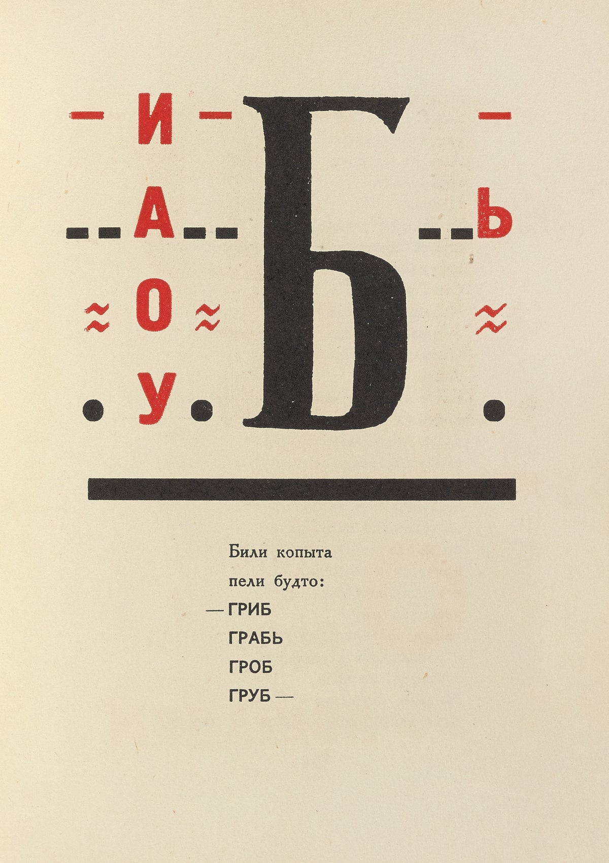 El Lissitzky — For the Voice: Good Treatment of Horses (Text Page) | Constructivist Typography Print