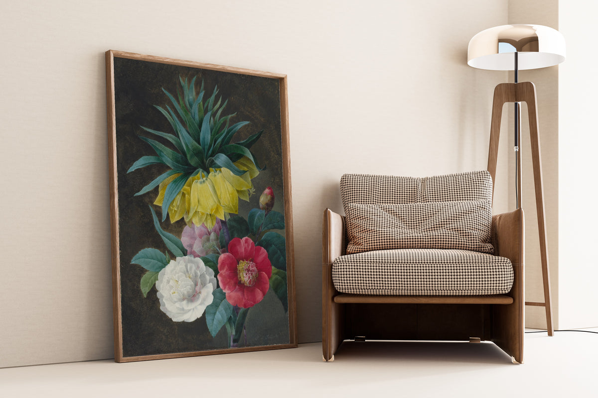 Pierre-Joseph Redouté — Four Peonies and a Crown Imperial | Botanical Illustration Print