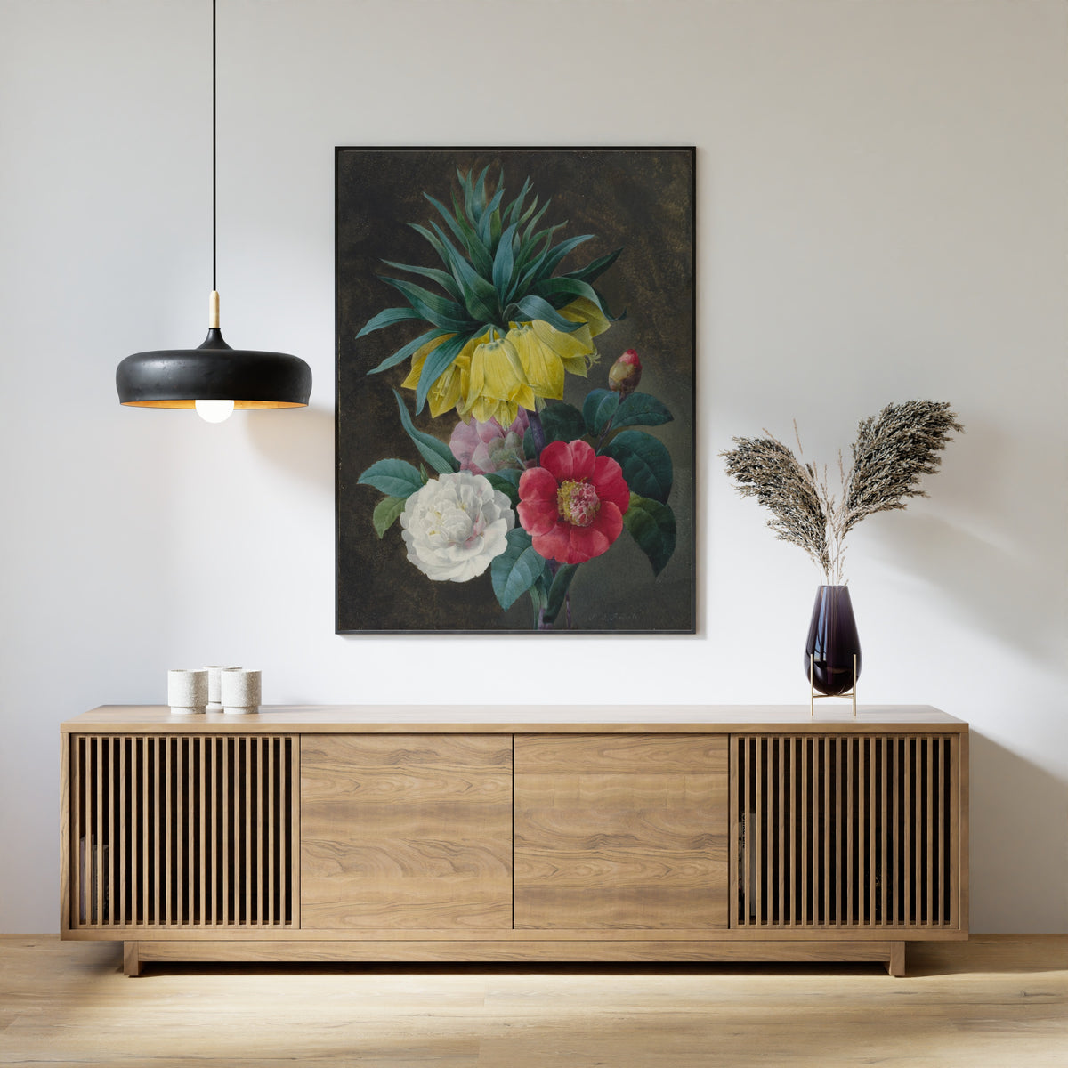 Pierre-Joseph Redouté — Four Peonies and a Crown Imperial | Botanical Illustration Print