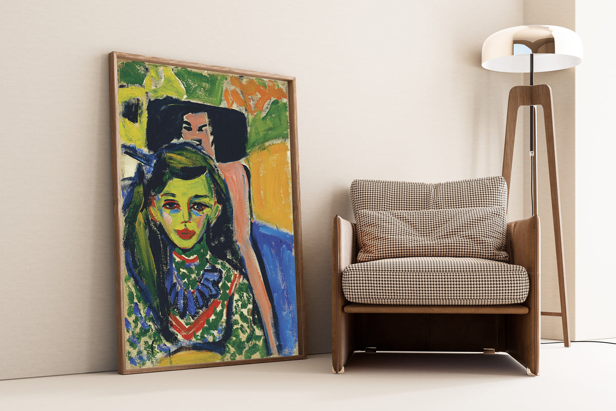 Ernst Ludwig Kirchner — Fränzi in front of Carved Chair | Fine Art Print