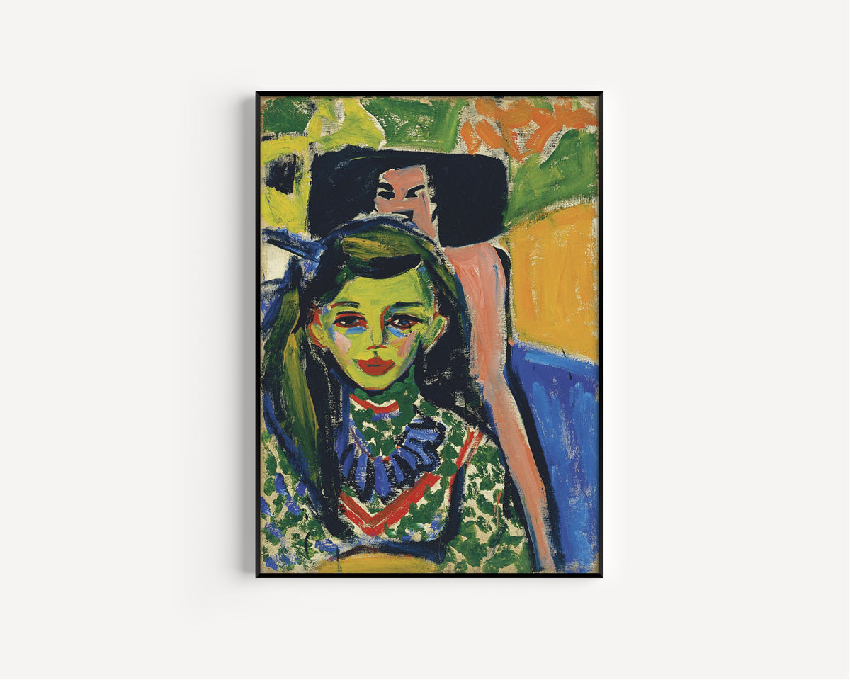 Ernst Ludwig Kirchner — Fränzi in front of Carved Chair | Fine Art Print
