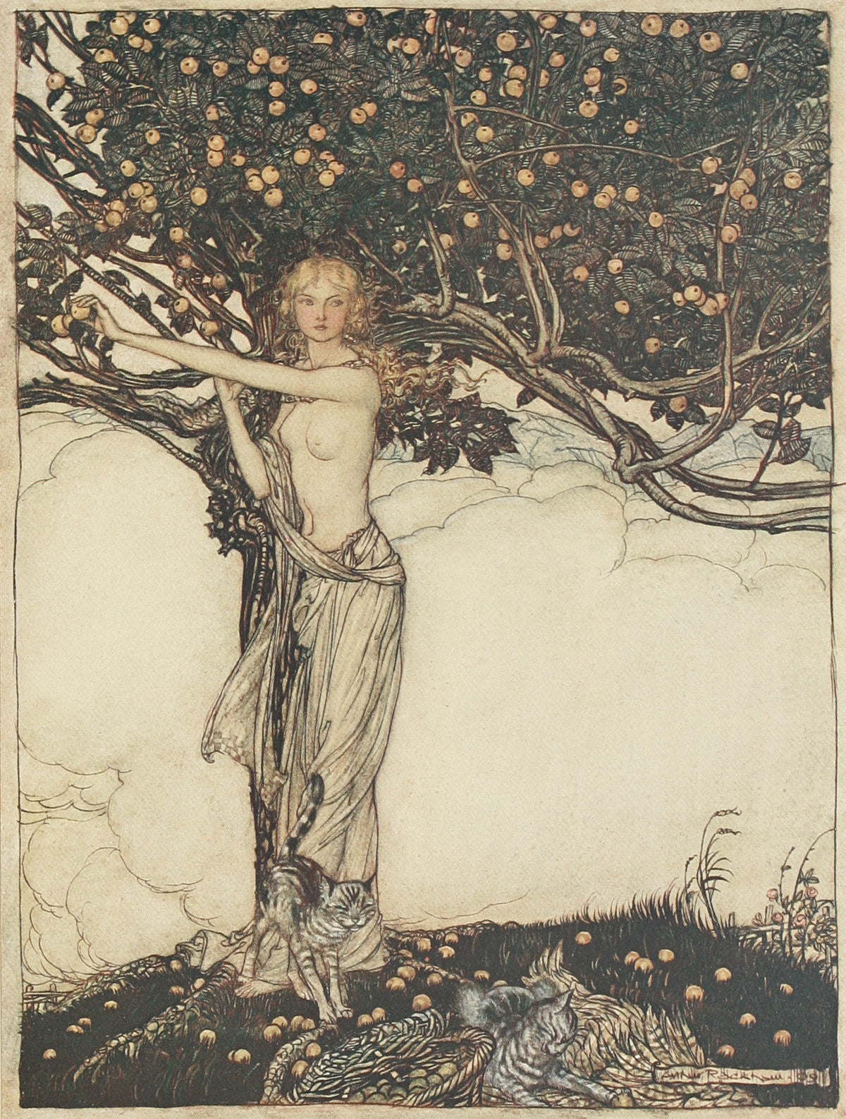 Arthur Rackham — Freia, the Fair One | Wagner Illustration Print