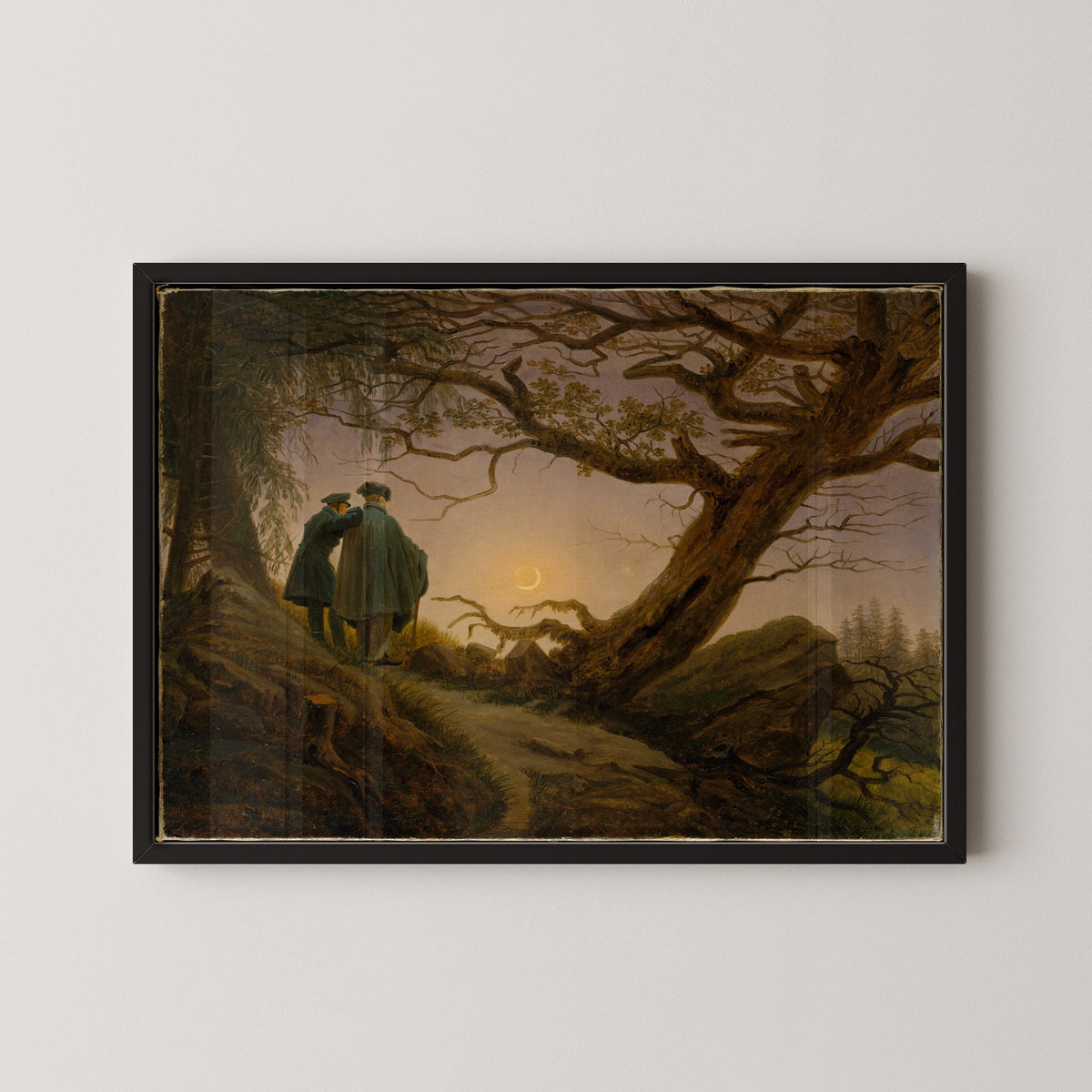 Caspar David Friedrich — Two Men Contemplating the Moon | Fine Art Print