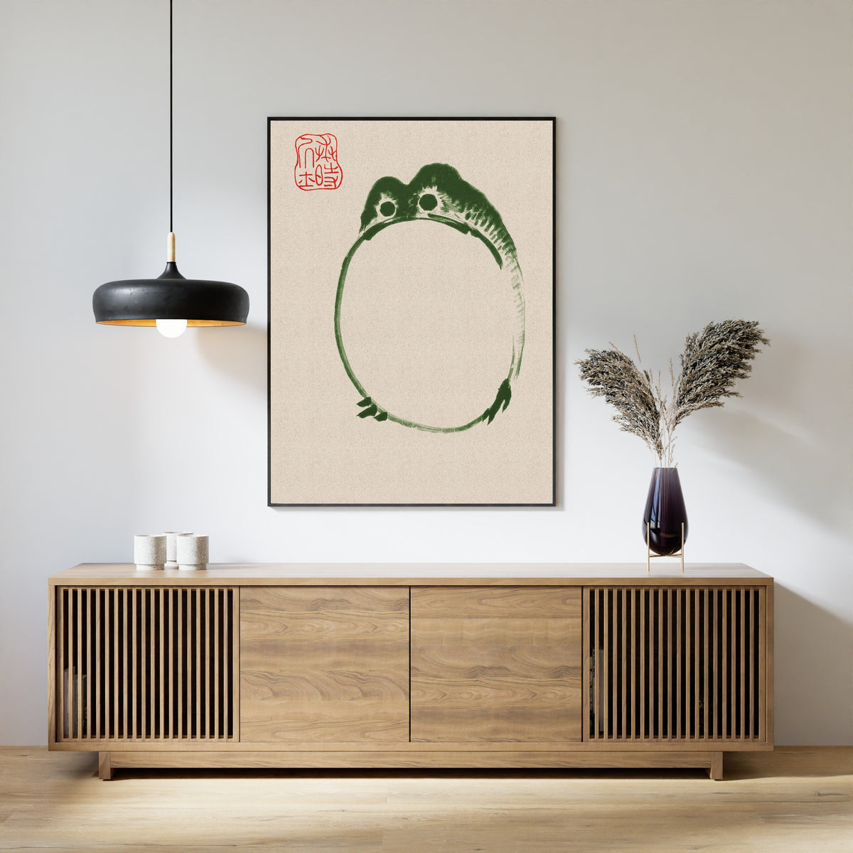 Matsumoto Hoji — Frog in Outline (Meika Gafu) | Japanese Woodblock Print