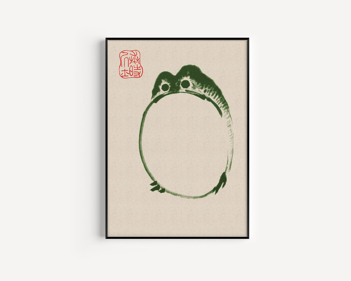 Matsumoto Hoji — Frog in Outline (Meika Gafu) | Japanese Woodblock Print