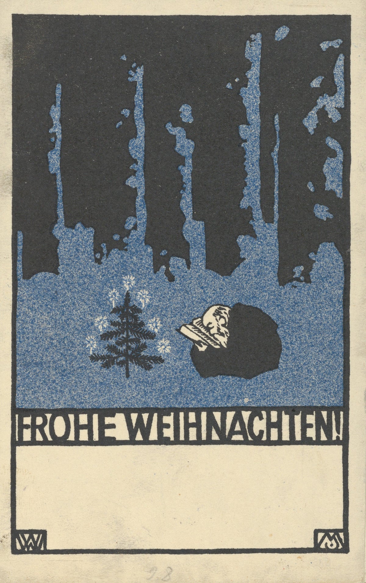 Moriz Jung — Frohe Weihnachten! (Merry Christmas!) | Vintage Christmas Print