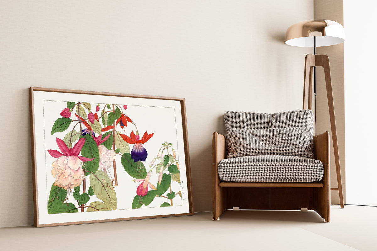 Tanigami Kōnan — Fuchsia flower | Japanese Botanical Woodblock Print