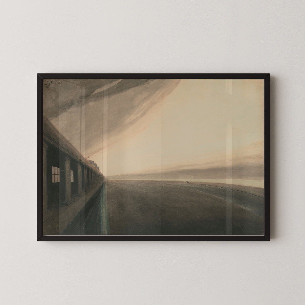 Léon Spilliaert — Galeries royales d’Ostende et plage, après l’orage | Symbolist Art Print