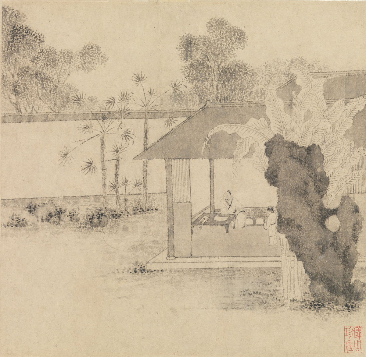 Wen Zhengming — Garden of the Inept Administrator (Album Leaf) | Chinese Ink Painting Art Print