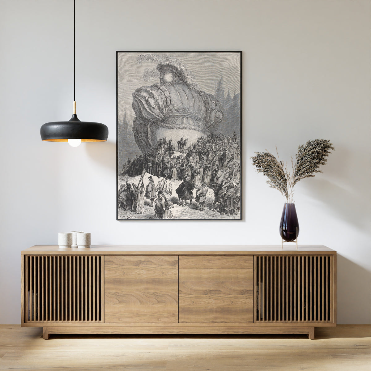 Gustave Doré — Gargantua's Welcome to Paris | Wood Engraving Print