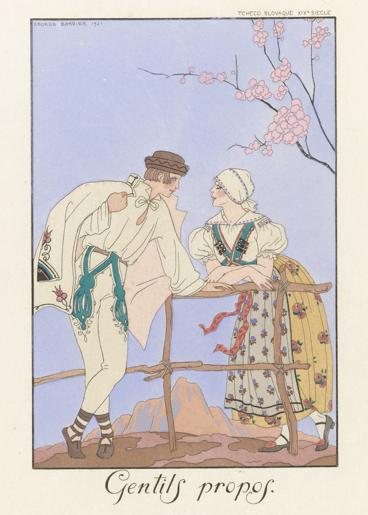 George Barbier — Gentils propos | Art Deco Fashion Print