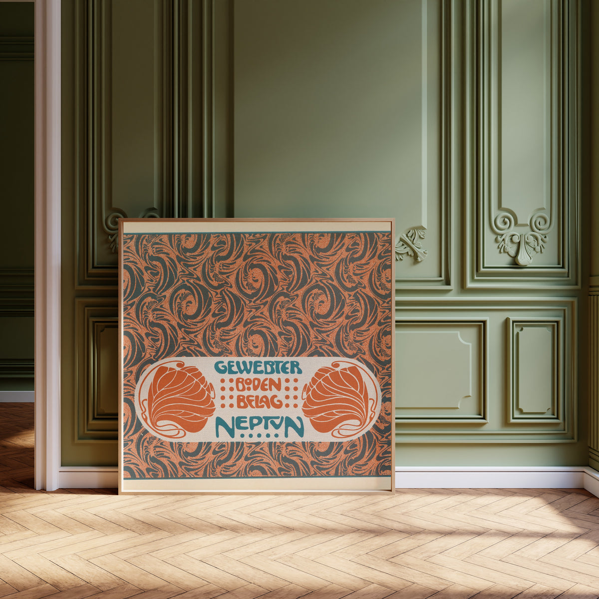 Koloman Moser — Gewebter Bodenbelag Neptun (Neptune Woven Floor Covering) | Pattern Design Print