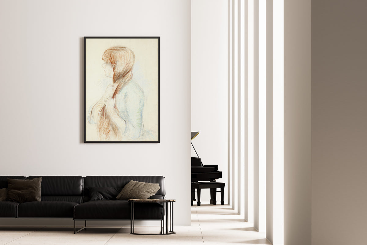 Berthe Morisot — Girl Plaiting her Hair (La Natte) | Fine Art Print