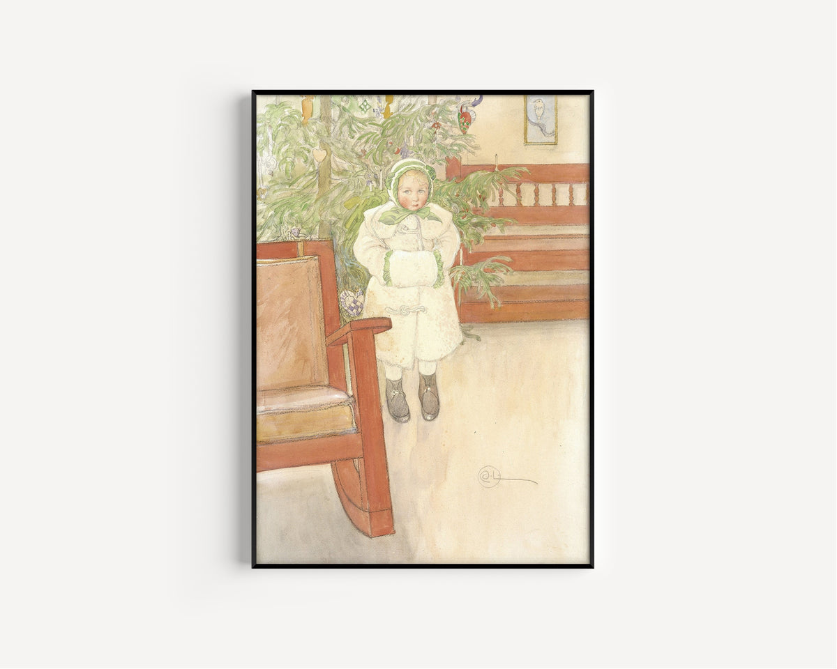 Carl Larsson — Girl and Rocking Chair | Swedish Watercolour Print