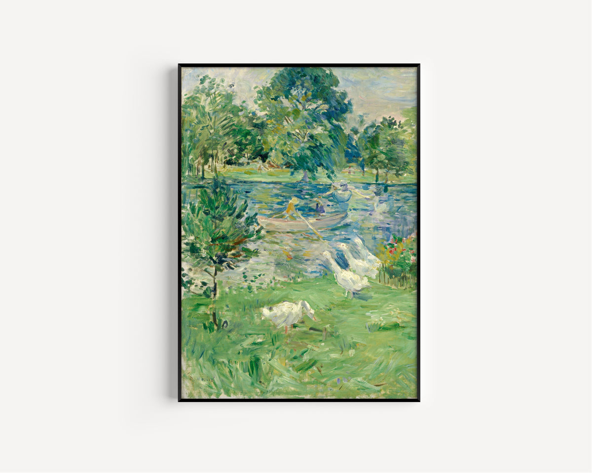 Berthe Morisot — Girl in a Boat with Geese | Fine Art Print