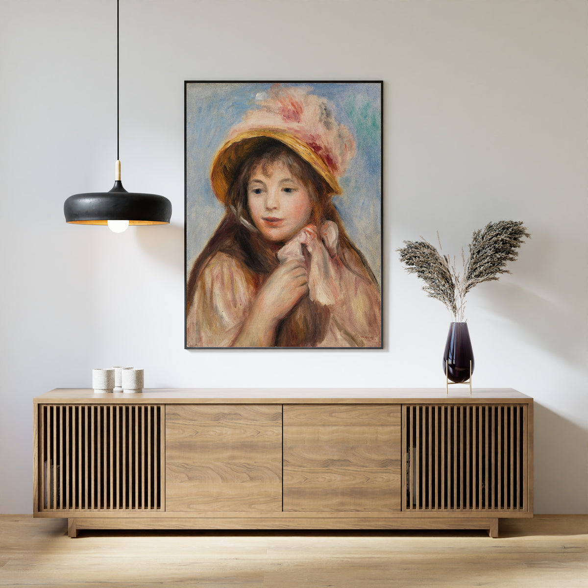 Pierre-Auguste Renoir — Girl with Pink Bonnet | Fine Art Print