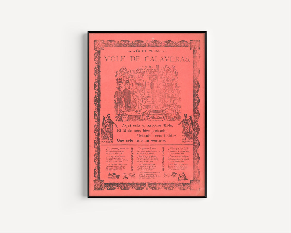 José Guadalupe Posada — Gran mole de calaveras | Relief Print