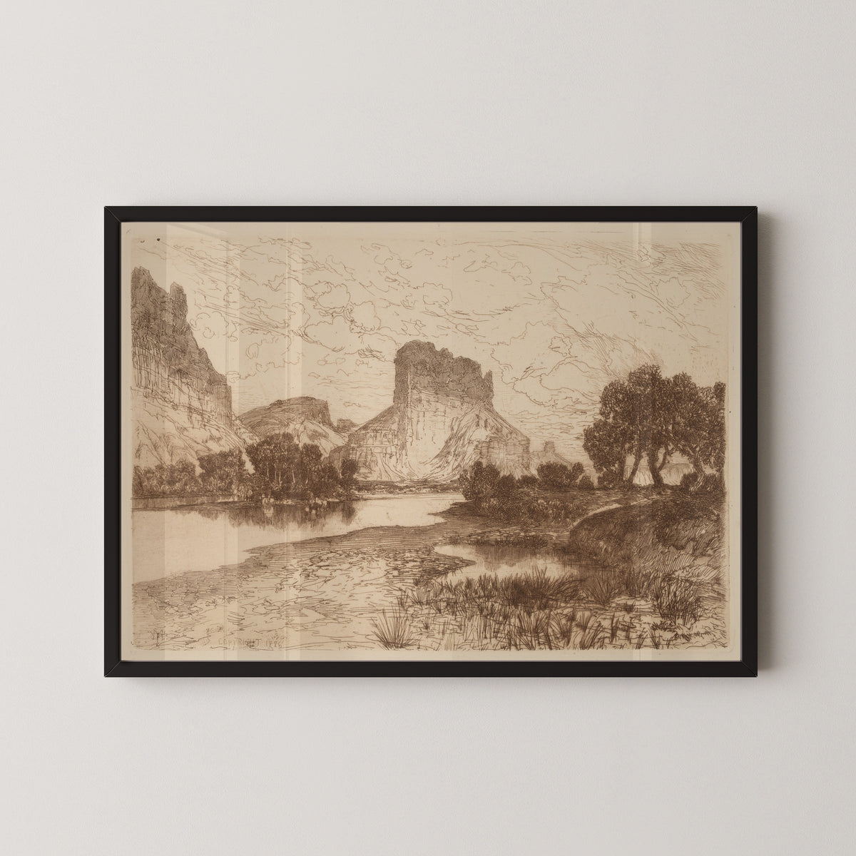 Thomas Moran — Green River, Wyoming Territory | Etching Print