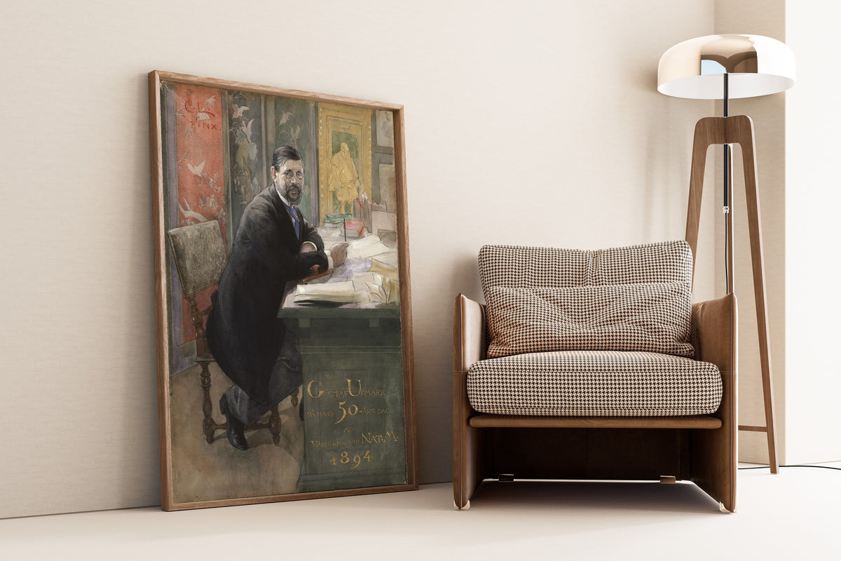 Carl Larsson — Gustaf Upmark, director of the Nationalmuseum | Swedish Watercolour Print
