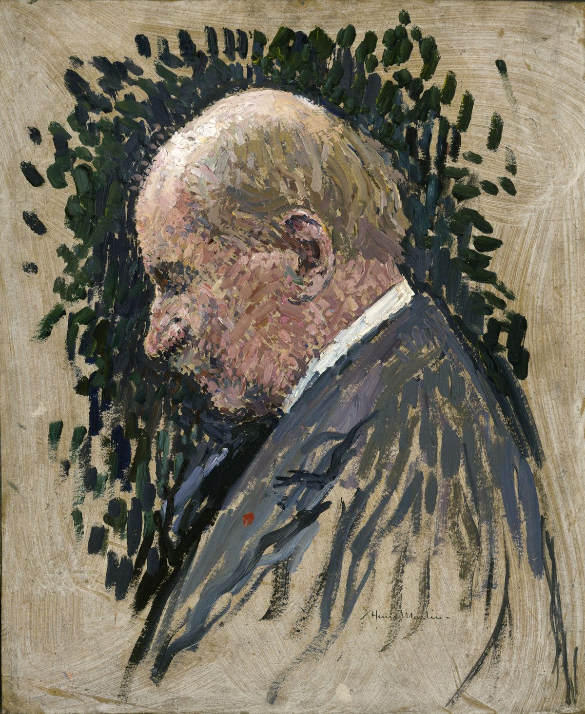 Henri Martin — Gustave Charpentier (1860-1956), compositeur | Pointillist Portrait Print