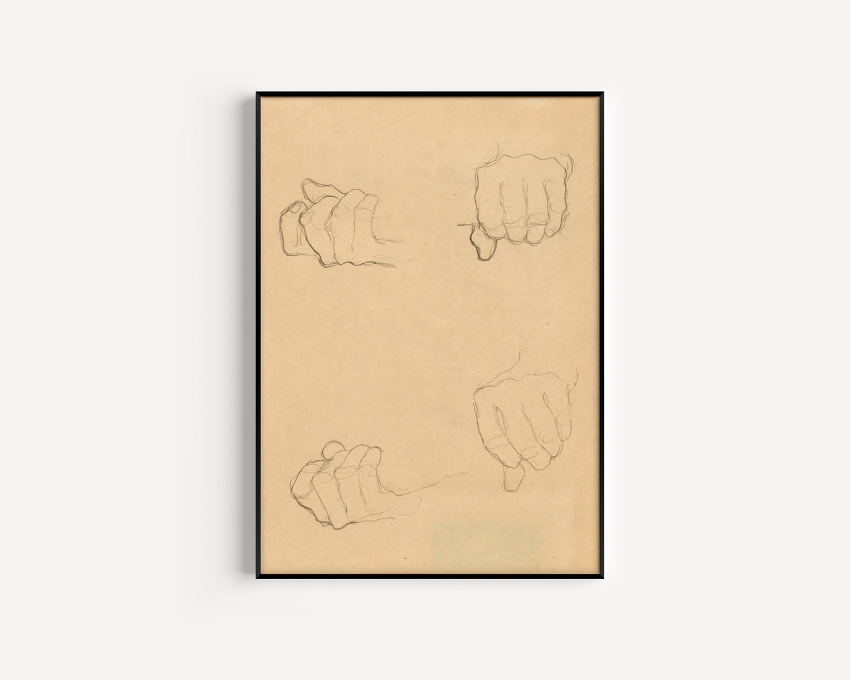 Gustav Klimt — Study of Hands | Fine Art Print