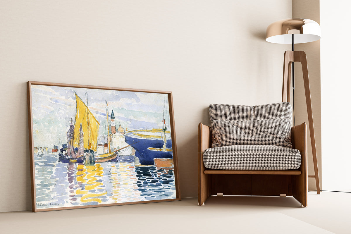 Henri-Edmond Cross — Harbour with Yellow Sails, Watercolour | Fine Art Print