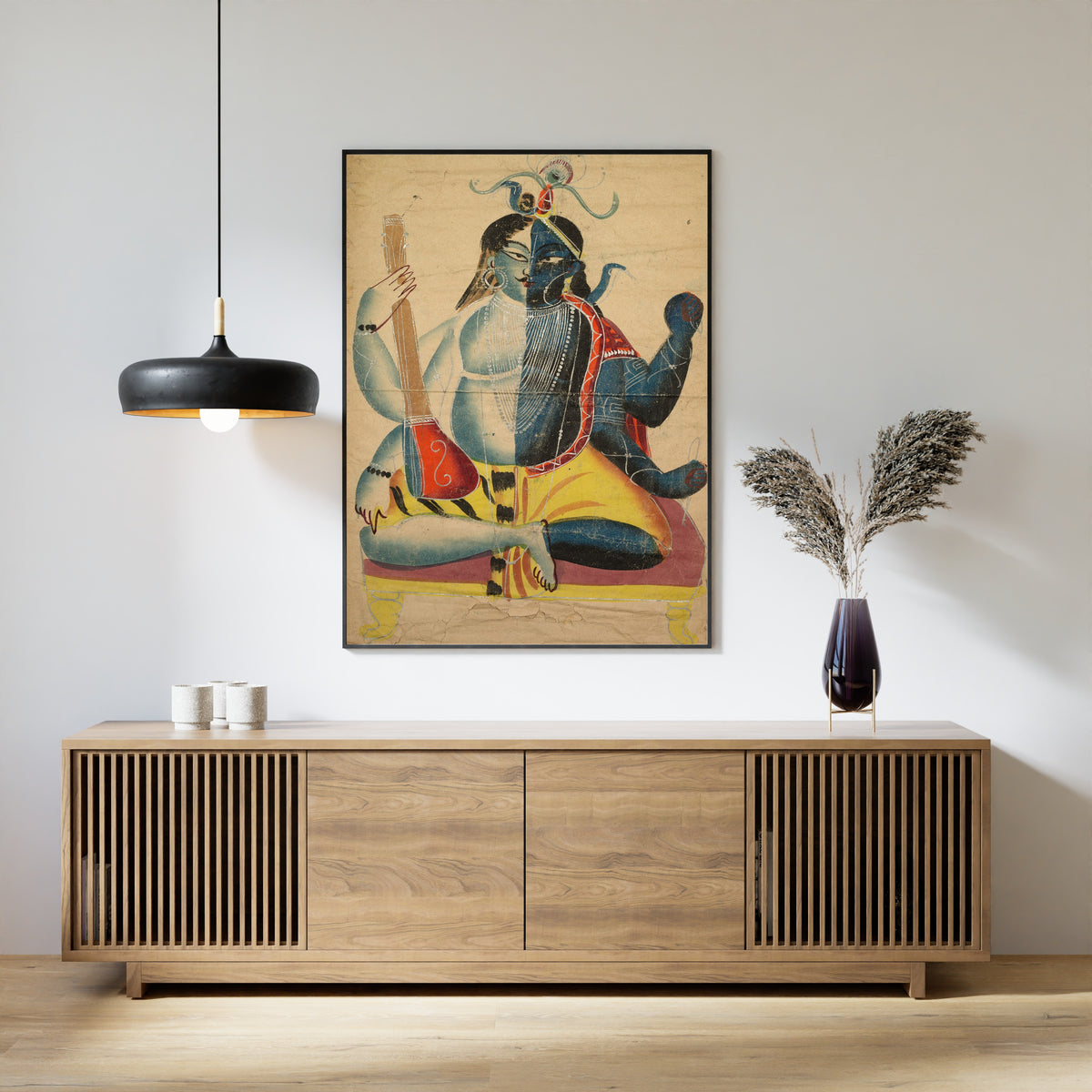 Kalighat painter — Hari-Hara | Kalighat Painting Print
