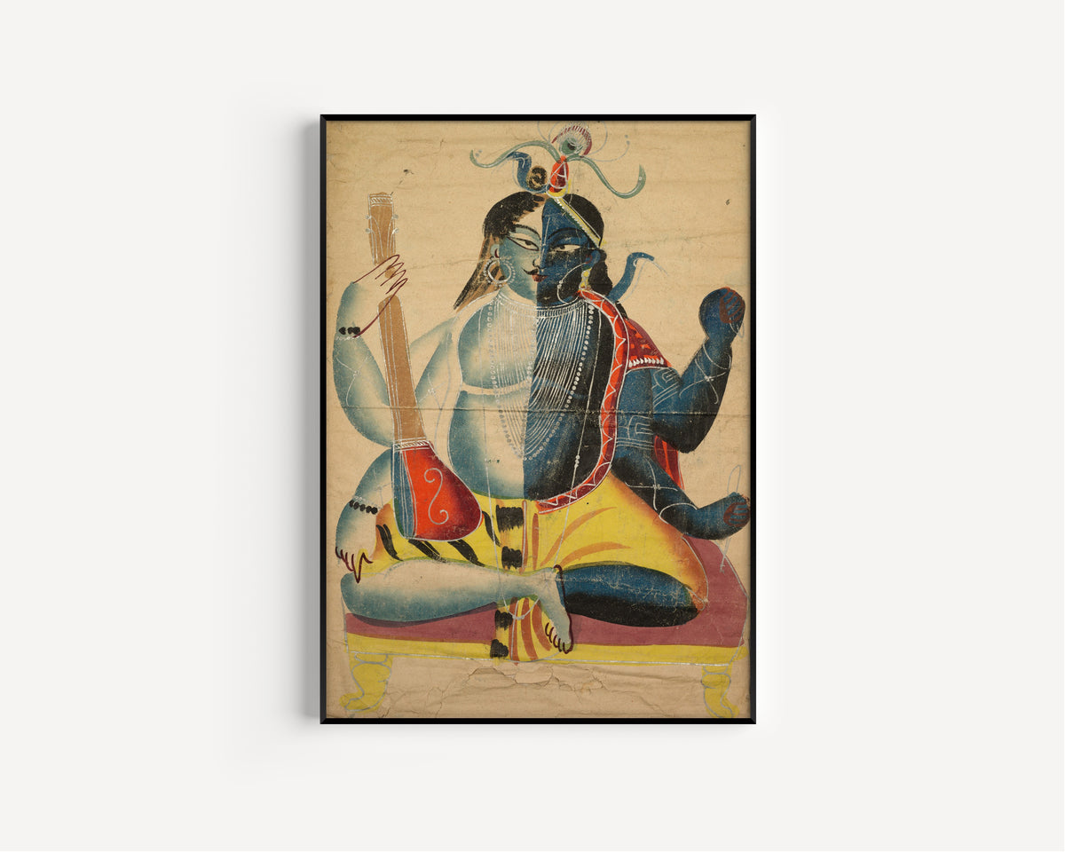 Kalighat painter — Hari-Hara | Kalighat Painting Print