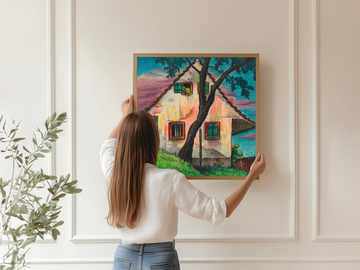 Karl Wiener — Haus im Abend (House in the Evening) | Expressionist Art Print