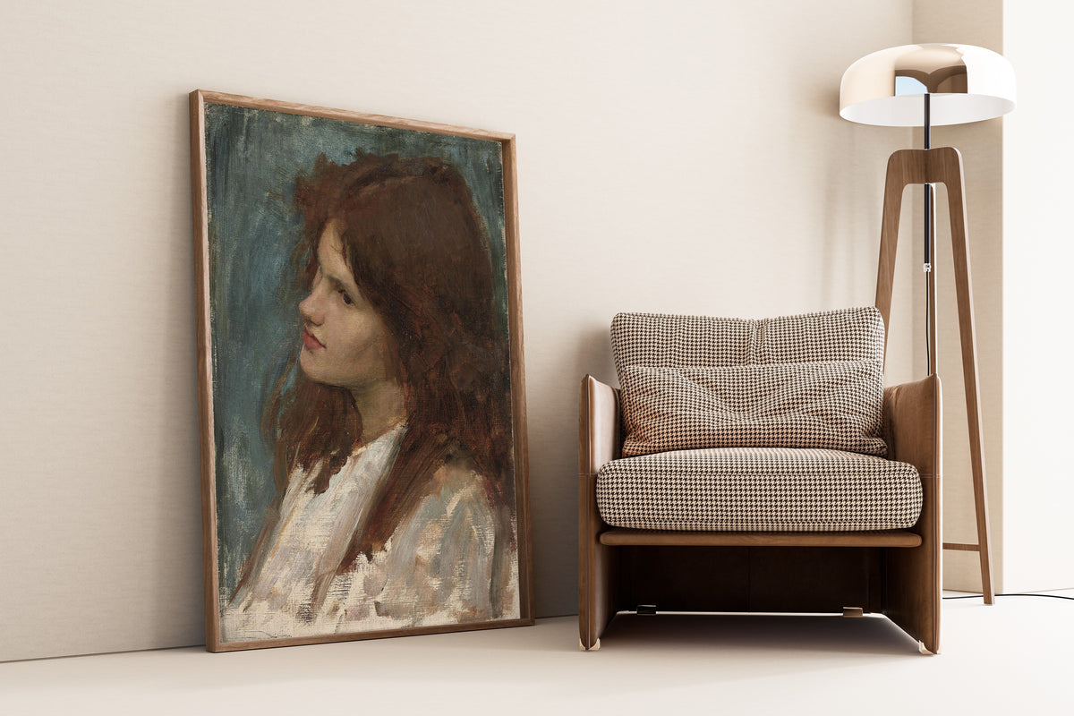 John William Waterhouse — Head of a Girl | Pre-Raphaelite Art Print