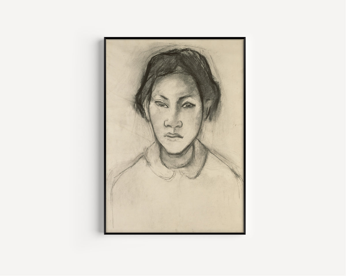 Paul Gauguin — Head of a Tahitian Woman (Rounded Collar) | Fine Art Print