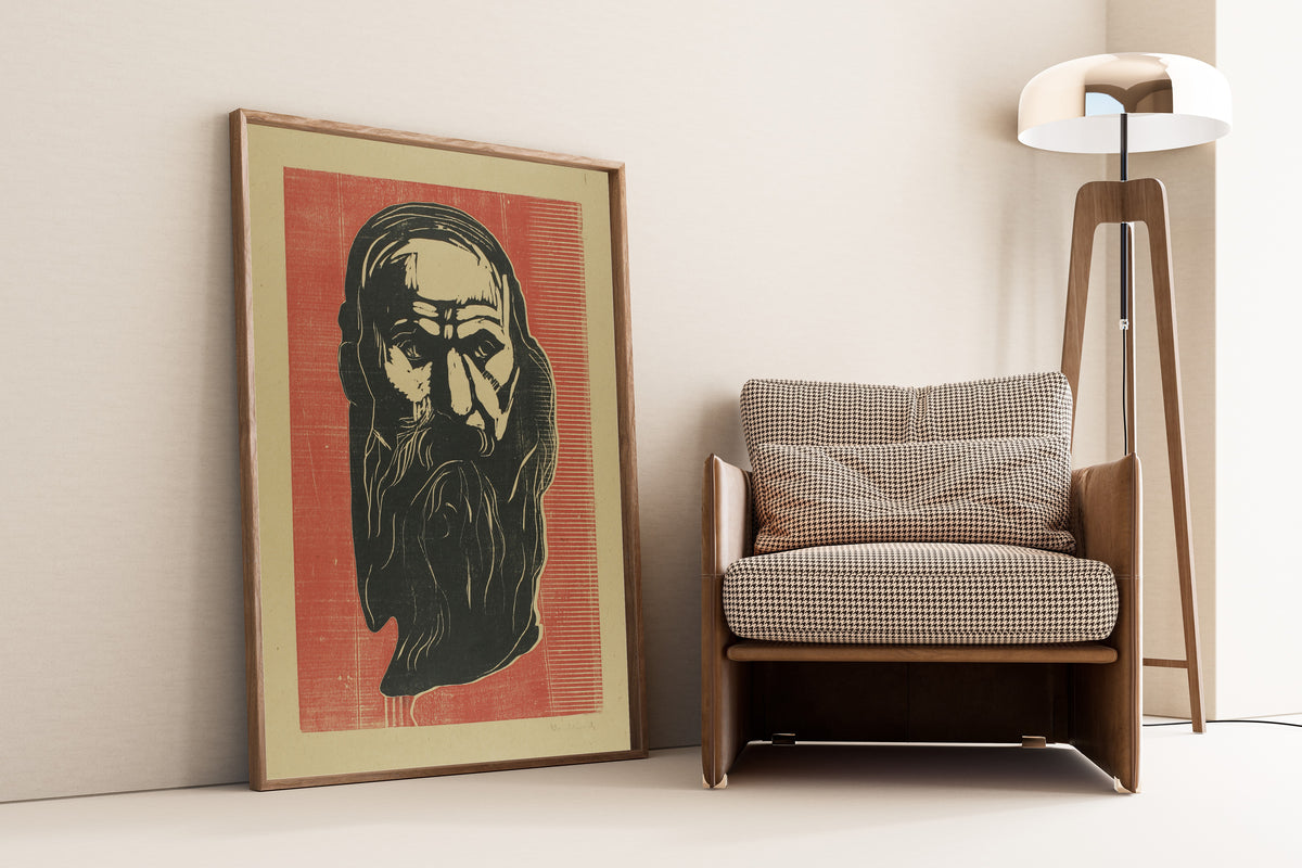Edvard Munch — Head of an Old Man with Beard | Expressionist Fine Art Print