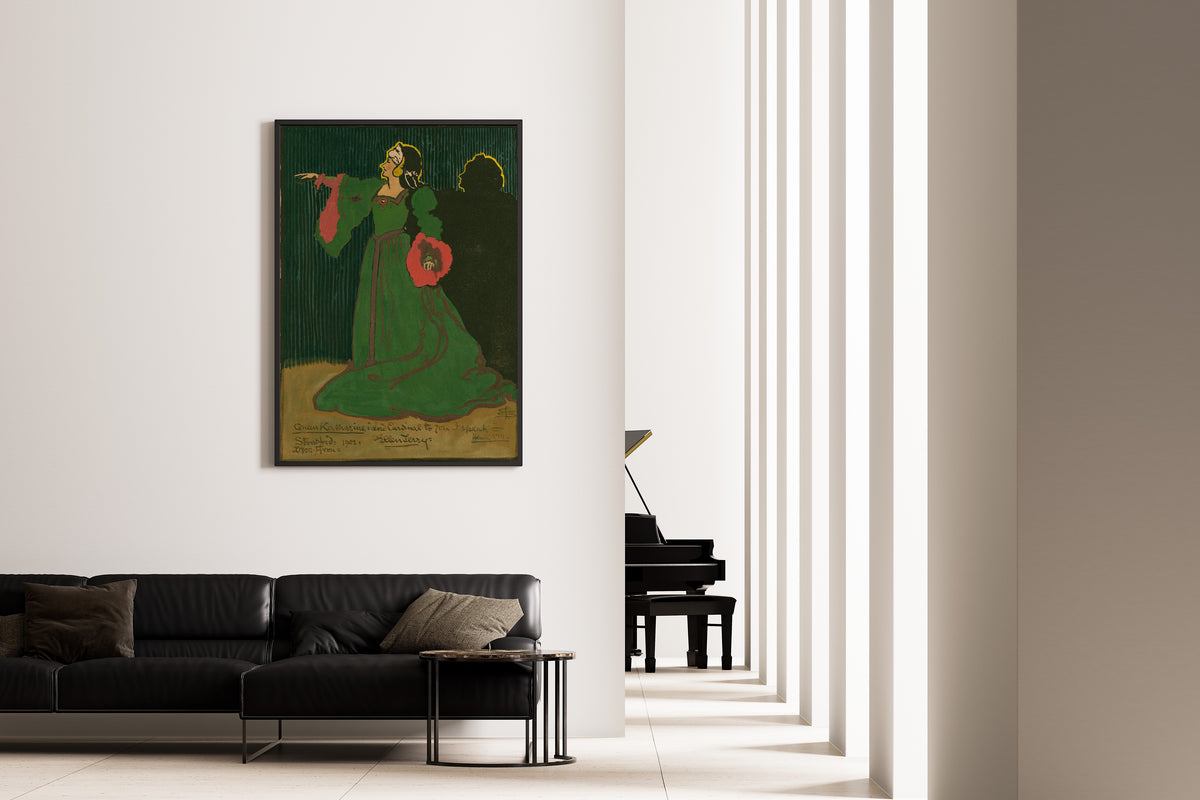 Pamela Colman Smith — Henry VIII: Ellen Terry as Queen Katharine | Shakespeare Illustration Print