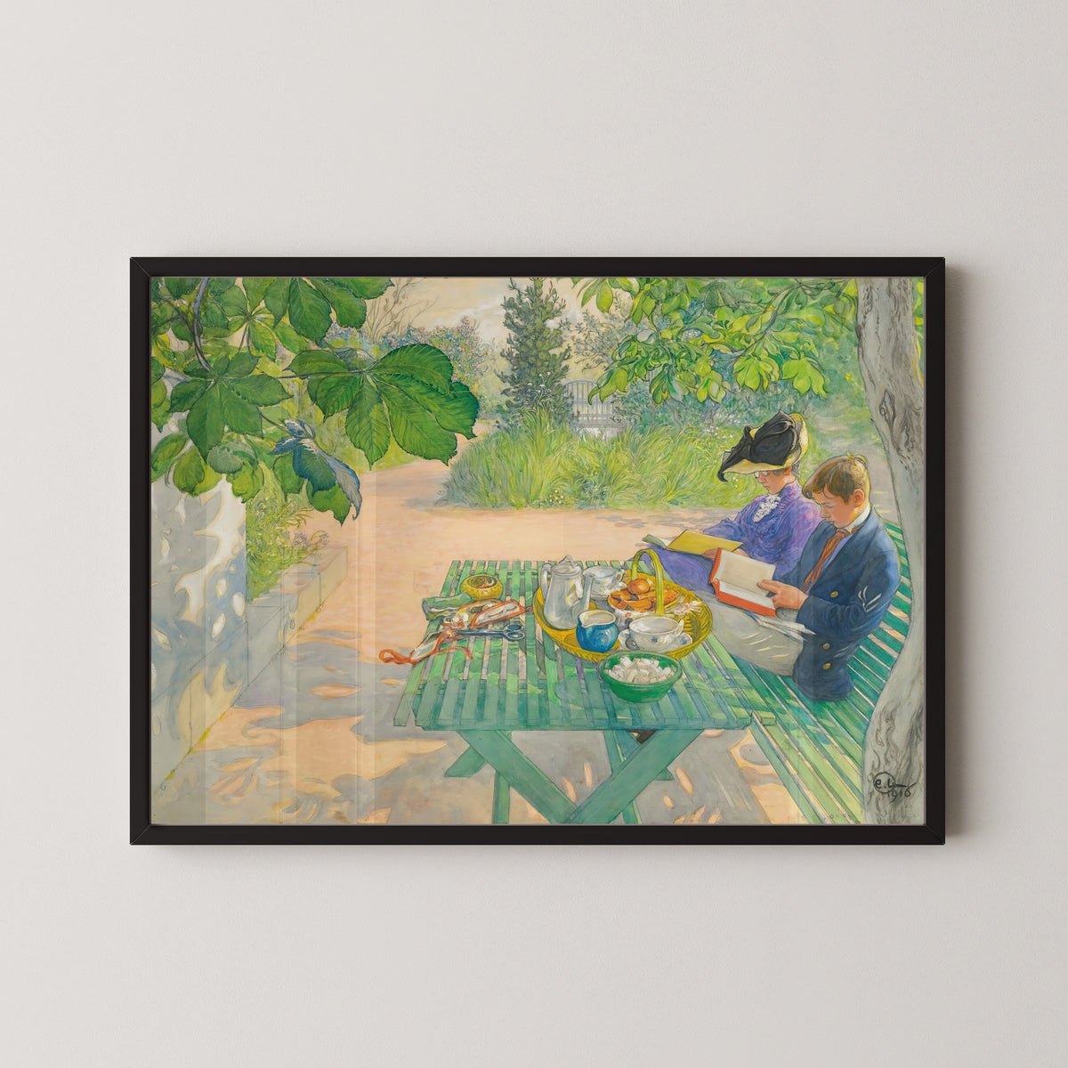Carl Larsson — Holiday Reading | Swedish Watercolour Print