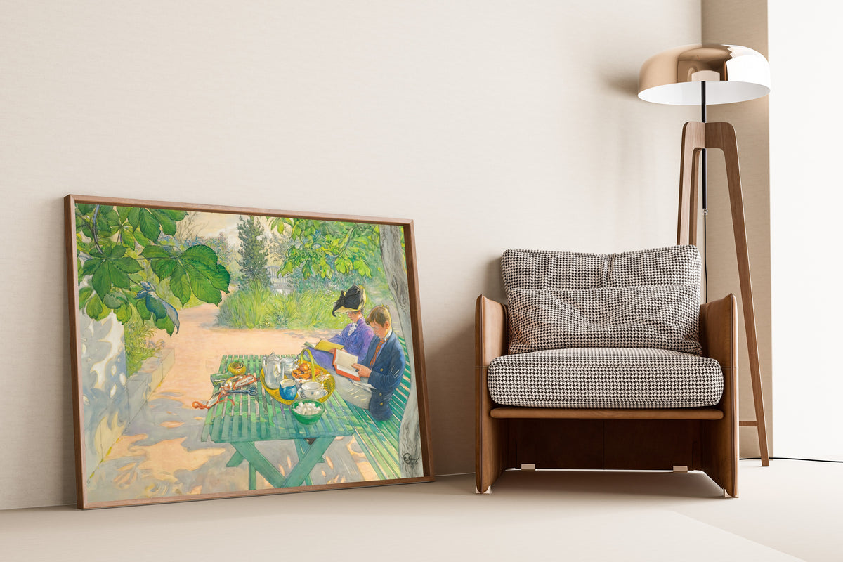 Carl Larsson — Holiday Reading | Swedish Watercolour Print