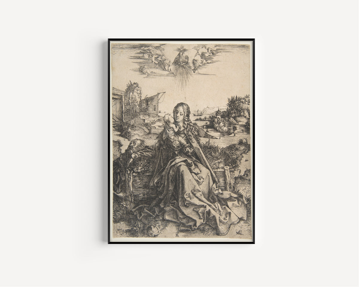 Albrecht Dürer — Holy Family with a Dragonfly | Engraving Print