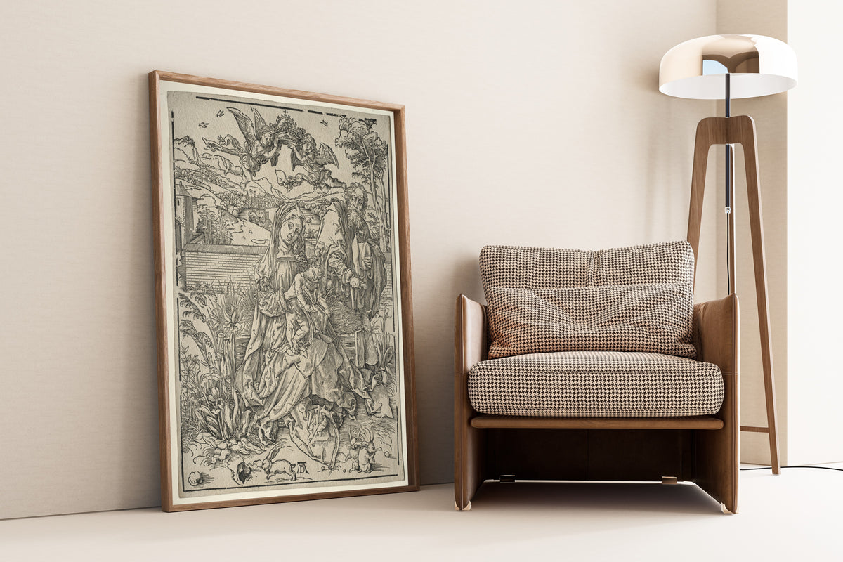 Albrecht Dürer — Holy Family with the Three Hares | Woodcut Print