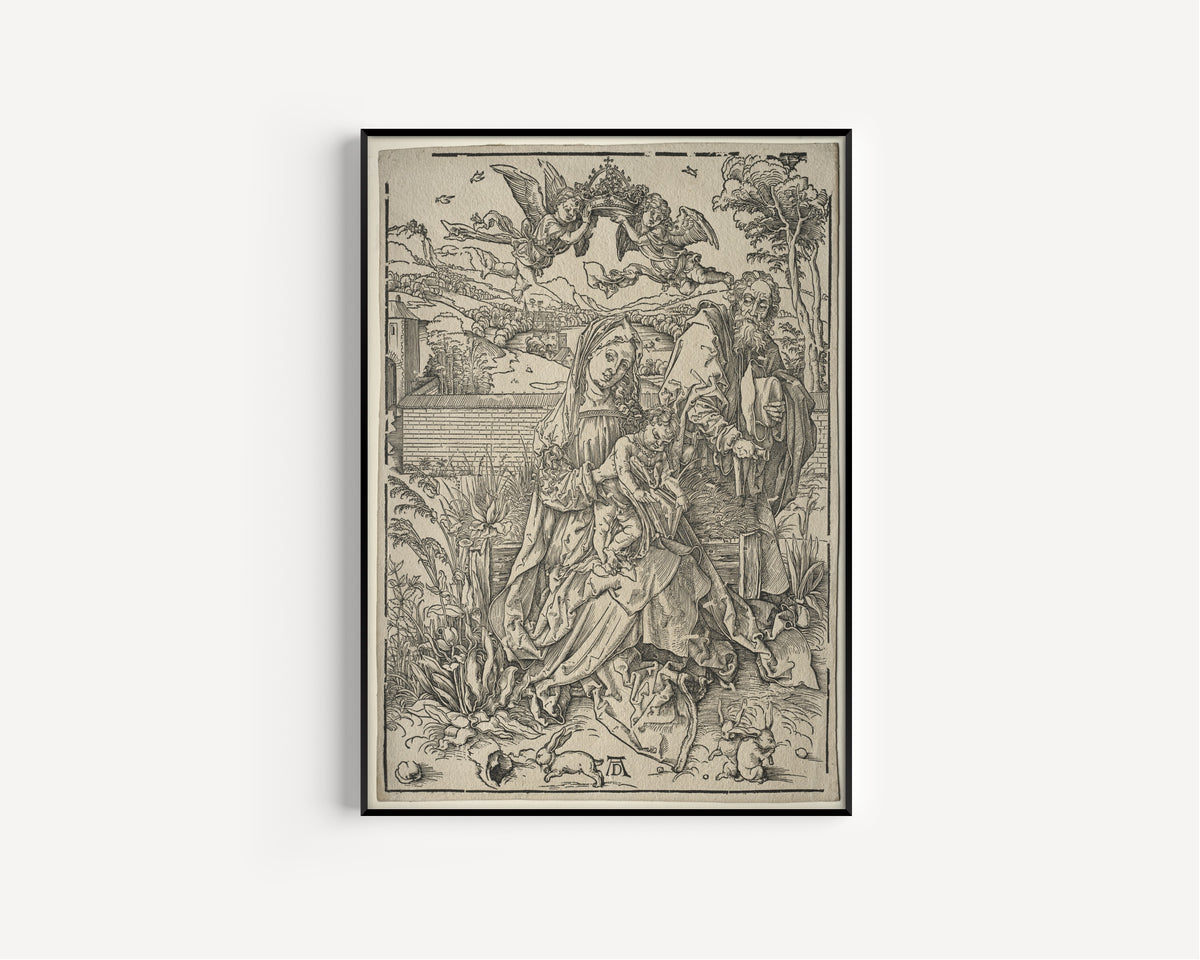 Albrecht Dürer — Holy Family with the Three Hares | Woodcut Print