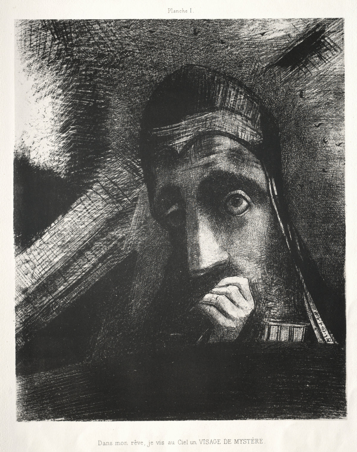 Odilon Redon — Homage to Goya: In My Dream I Saw in the Sky a Face of Mystery | Symbolist Art Print