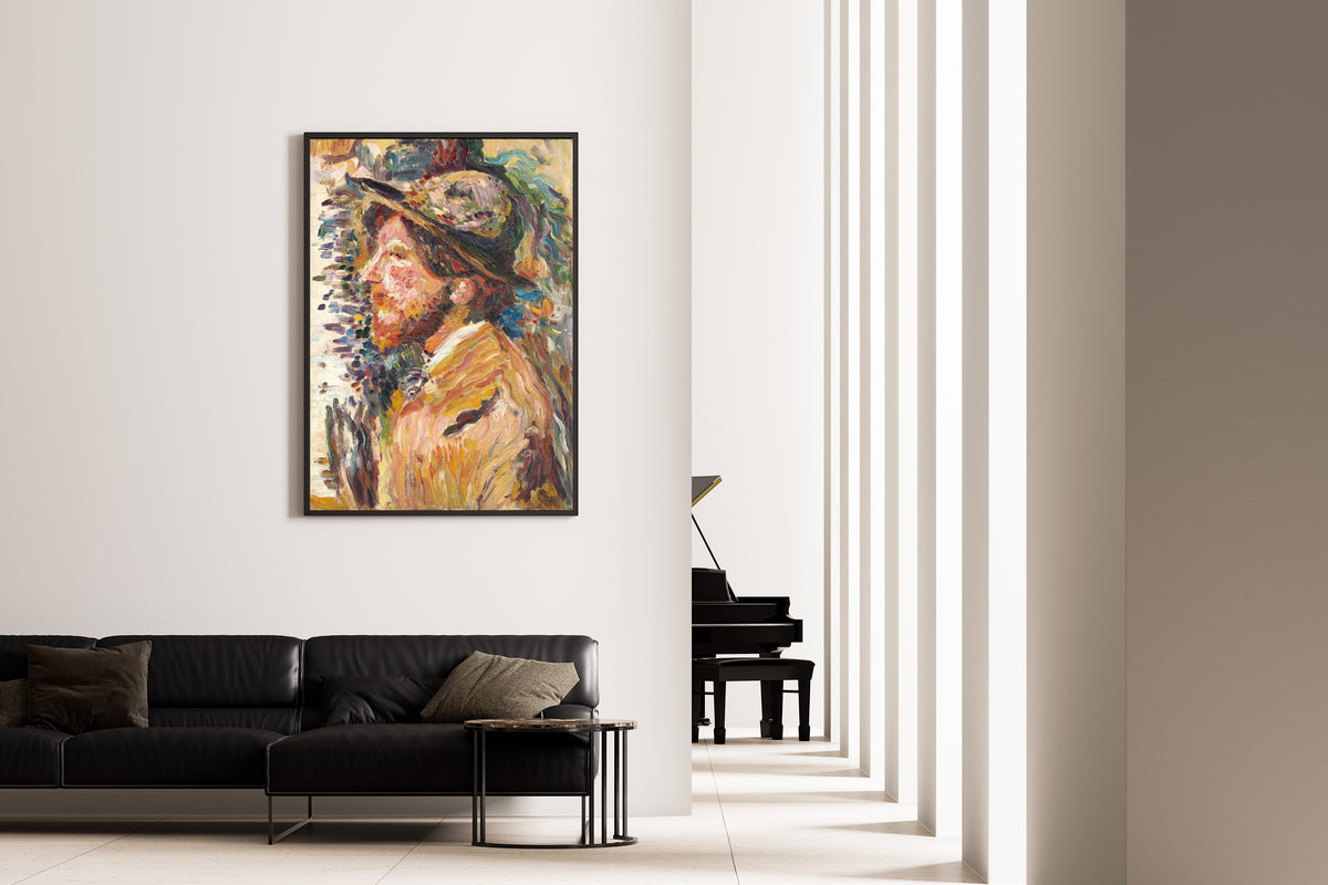 Henri Martin — Homme en buste de profil | Pointillist Portrait Print